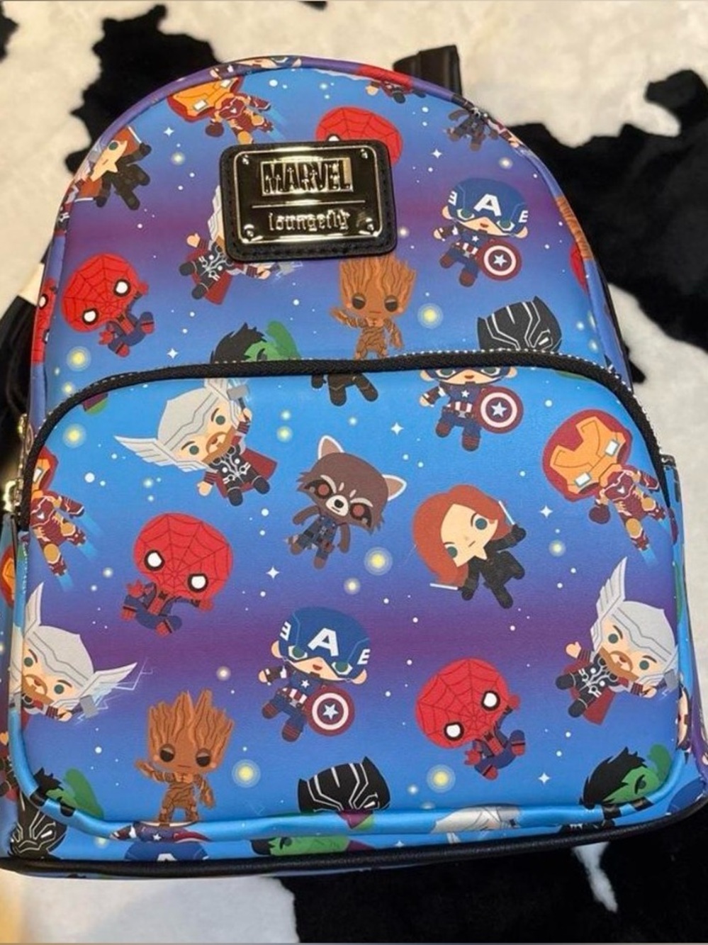 Marvel Kids Blue Superhero Character Mini Backpack